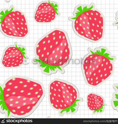 Seamless pattern with strawberry. Vector illustration