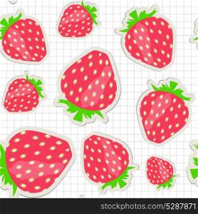 Seamless pattern with strawberry. Vector illustration