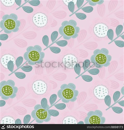 Seamless pattern with stylized flowers. Floral background. Design for fabric, textile print, wrapping paper, cover, poster. Vector illustration. Seamless pattern with stylized flowers. Floral background.