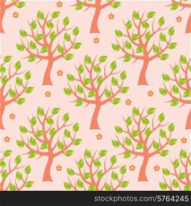 Seamless pattern with summer trees.