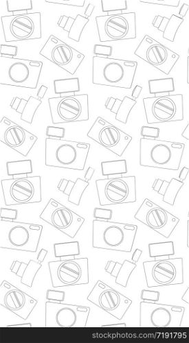 Seamless pattern with the contours of the camera. Vector background for your design. Seamless pattern with the contours of the camera. Vector backgro
