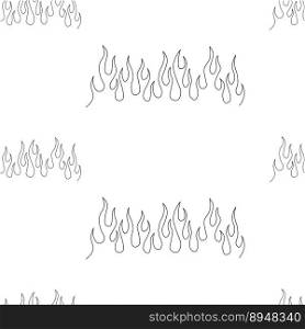 Seamless pattern with the image of fire. Nostalgia for the year 2000, Y2k style Design template. Vector illustration