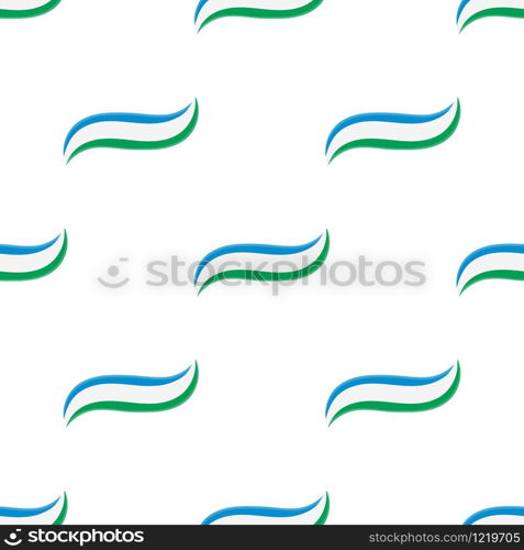 Seamless pattern with toothpaste cartoon template isolated on white background. Teeth protection, oral care, dental health concept. Vector illustration for any design.