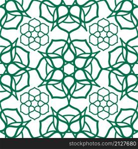 Seamless pattern with traditional Oriental Arabic Muslim green ornament. Seamless pattern with traditional Oriental Arabic Muslim ornament