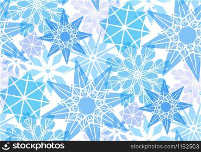 Seamless pattern with transparent snowflakes for your creativity