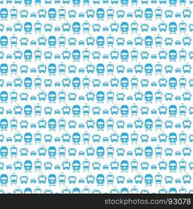 Seamless pattern with transport icons:car, tram, trolleybus, train. Vector.