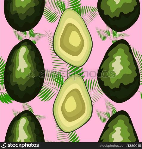 seamless pattern with tropical and exotic fruits in unique trendy organic style, avocado fruit ripe.. seamless pattern with tropical and exotic fruits in unique trendy organic style, avocado fruit ripe