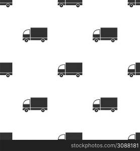 Seamless pattern with truck on white background. Seamless pattern with truck