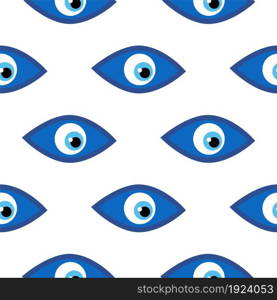 Seamless pattern with Turkish evil eye bead. Good luck. Turkish tile. Oriental ottoman design for wallpapers, pattern fills, textile. Seamless pattern with Turkish evil eye bead. Good luck. Turkish tile. Oriental ottoman design