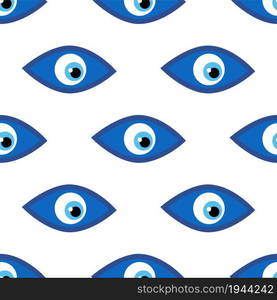 Seamless pattern with Turkish evil eye bead. Good luck. Turkish tile. Oriental ottoman design for wallpapers, pattern fills, textile. Seamless pattern with Turkish evil eye bead. Good luck. Turkish tile. Oriental ottoman design