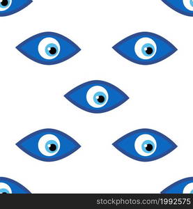 Seamless pattern with Turkish evil eye bead. Good luck. Turkish tile. Oriental ottoman design for wallpapers, pattern fills, textile. Seamless pattern with Turkish evil eye bead. Good luck. Turkish tile. Oriental ottoman design