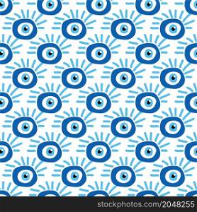 Seamless pattern with Turkish evil eye bead. Good luck. Turkish tile. Oriental ottoman design for wallpapers, pattern fills, textile. Seamless pattern with Turkish evil eye bead. Good luck. Turkish tile. Oriental ottoman design