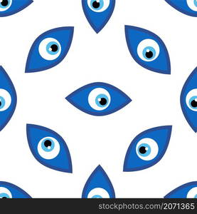 Seamless pattern with Turkish evil eye bead. Good luck. Turkish tile. Oriental ottoman design for wallpapers, pattern fills, textile. Seamless pattern with Turkish evil eye bead. Good luck. Turkish tile. Oriental ottoman design