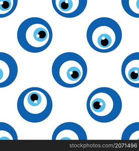 Seamless pattern with Turkish evil eye bead. Good luck. Turkish tile. Oriental ottoman design for wallpapers, pattern fills, textile. Seamless pattern with Turkish evil eye bead. Good luck. Turkish tile. Oriental ottoman design