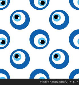 Seamless pattern with Turkish evil eye bead. Good luck. Turkish tile. Oriental ottoman design for wallpapers, pattern fills, textile. Seamless pattern with Turkish evil eye bead. Good luck. Turkish tile. Oriental ottoman design