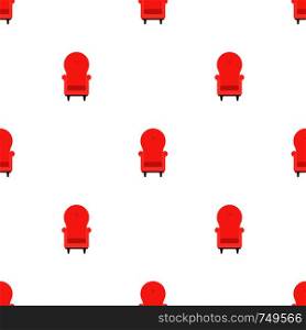 Seamless pattern with vintage cozy red armchair on white background. Interior of the living room. Vector illustration for design, web, wrapping paper, fabric, wallpaper.. Seamless pattern with vintage cozy red armchair on white background. Interior of the living room. Vector illustration for design, web, wrapping paper, fabric, wallpaper