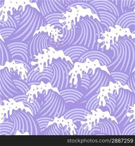 Seamless pattern with violet waves
