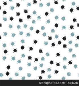 Seamless pattern with virus bacteria. Latest trend news, fashion bloggers post. Flat cartoon illustration with copyspace on white background. Vector illustration.. Seamless pattern with virus bacteria. News outbreak blogger