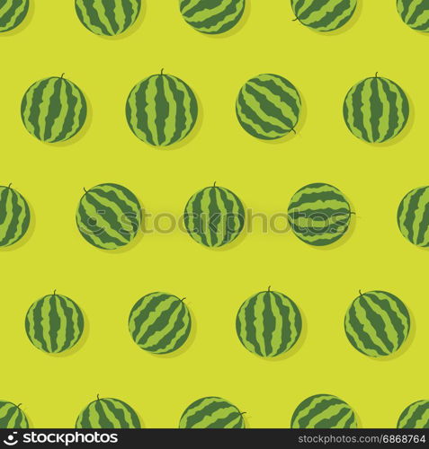 Seamless pattern with watermelons in flat style.