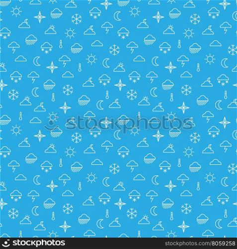 Seamless pattern with weather icons. Seamless pattern with weather icons. Clouds sun moon snow vector illustration