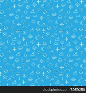 Seamless pattern with weather icons. Seamless pattern with weather icons. Clouds sun moon snow vector illustration