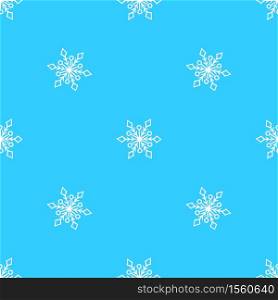 Seamless pattern with winter snowflakes. Snow texture. Vector illustration in doodle style on blue background. Seamless pattern with winter snowflakes. Hand drawn snow texture. Vector illustration