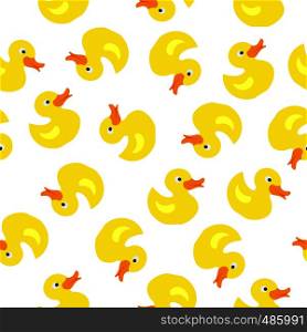 Seamless pattern with yellow ducklings for design and decoration. Panel, background, screensaver for children's design, clothing material or packaging