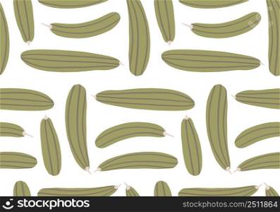 Seamless pattern with zucchini. Green courgette wallpaper. Creative vegetables endless wallpaper. Simple design for fabric, textile print, wrapping, cover, card. Vector illustration. Seamless pattern with zucchini. Green courgette wallpaper. Creative vegetables endless wallpaper.