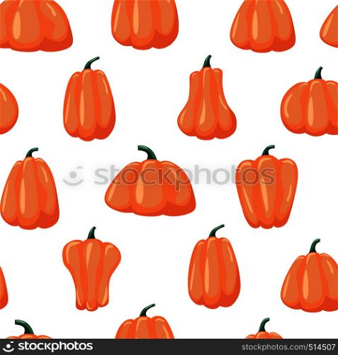 Seamless patterns pumpkin white background. Vector illustration. Seamless patterns pumpkin. Halloween background Vector illustration