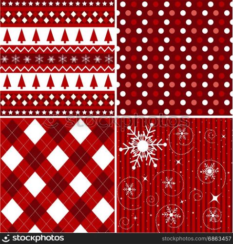 seamless patterns with christmas texture