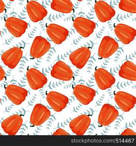 Seamless patterns with leaves and pumpkin ornaments. Halloween background. Seamless patterns with leaves and pumpkin ornaments