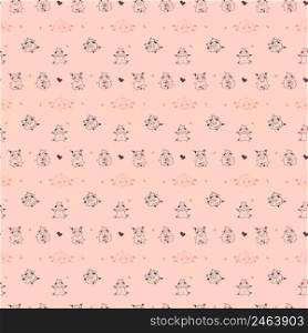 Seamless patterns. Yoga for farm animals. Playful cute sheep go in for sports, meditation and gymnastics. Vector illustration outline on a pink background. For textiles, wallpaper, kids collection