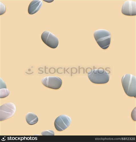 Seamless pebbles on sand. plus EPS10 vector file. Seamless pebbles on sand. plus EPS10