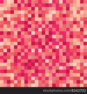 Seamless pixelated ruby red surface texture mapping background for various digital applications.