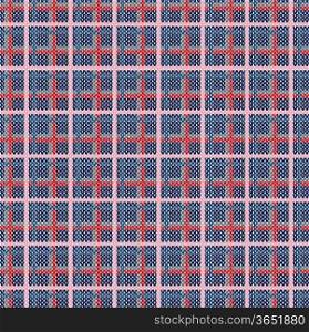 Seamless plaid pattern from knitted texture