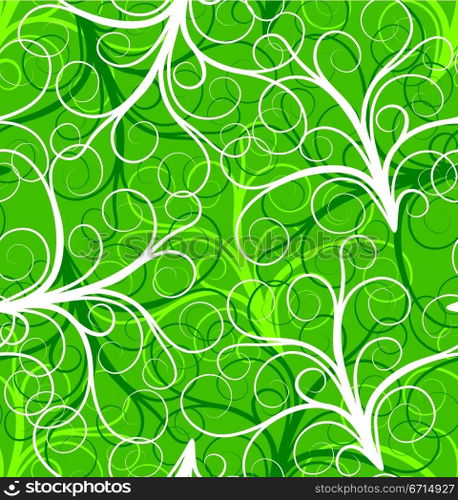 Seamless plant pattern, vector