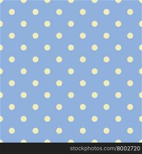Seamless polka dot blue pattern with circles, stock vector