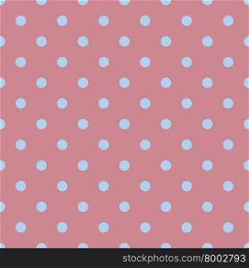 Seamless polka dot red pattern with circles, stock vector
