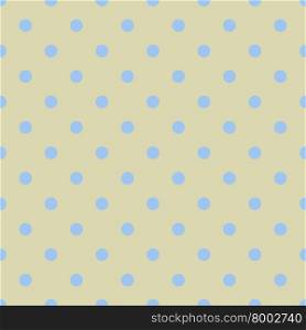 Seamless polka dot yellow pattern with circles, stock vector