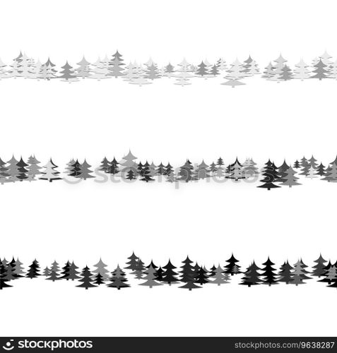 Seamless random pine tree pattern paragraph Vector Image