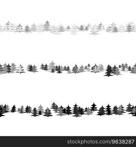 Seamless random pine tree pattern paragraph Vector Image