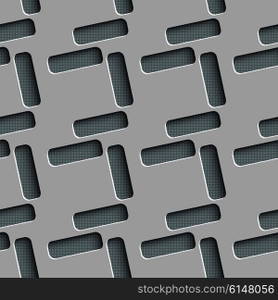 Seamless Rectangle Pattern. Vector Background. Gray Regular Texture. Seamless Rectangle Pattern