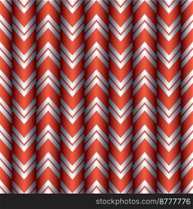 Seamless red and silver chevron Curtain pattern. Red curtain background.