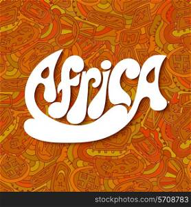 Seamless red with ornament tribal style. Africa. Vector illustration.
