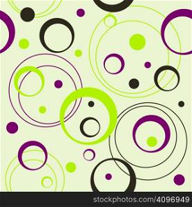 seamless retro pattern with circles and dots, vector illustration