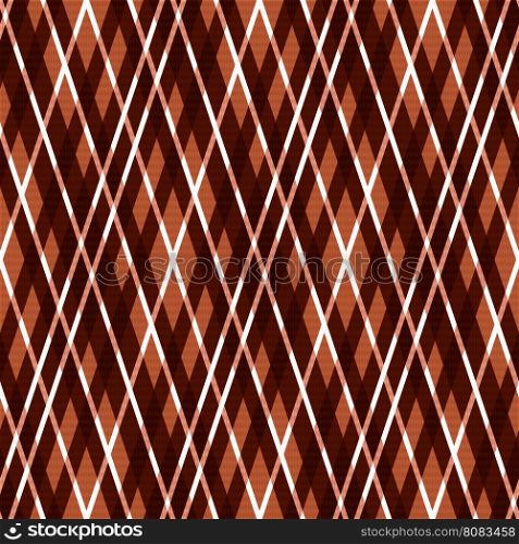 Seamless rhombic vector pattern mainly in brown hues