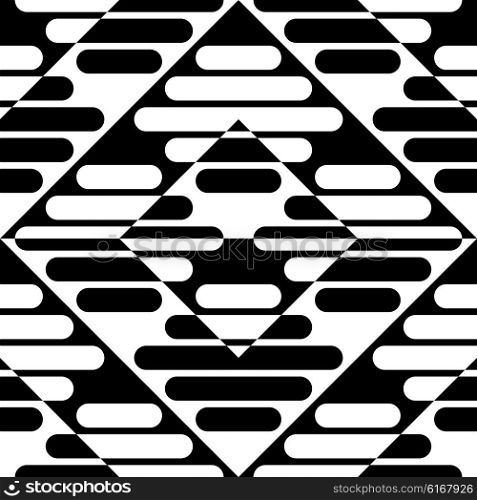 Seamless Rhombus Pattern. Vector Monochrome Background. Seamless Rhombus Pattern