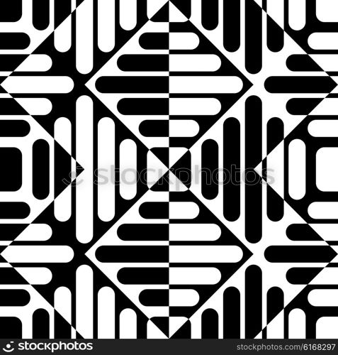 Seamless Rhombus Pattern. Vector Monochrome Background. Seamless Rhombus Pattern