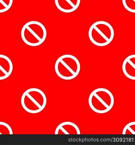 Seamless road sign pattern on a red background. Seamless road sign pattern