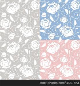 Seamless roses pattern, backdrop, template